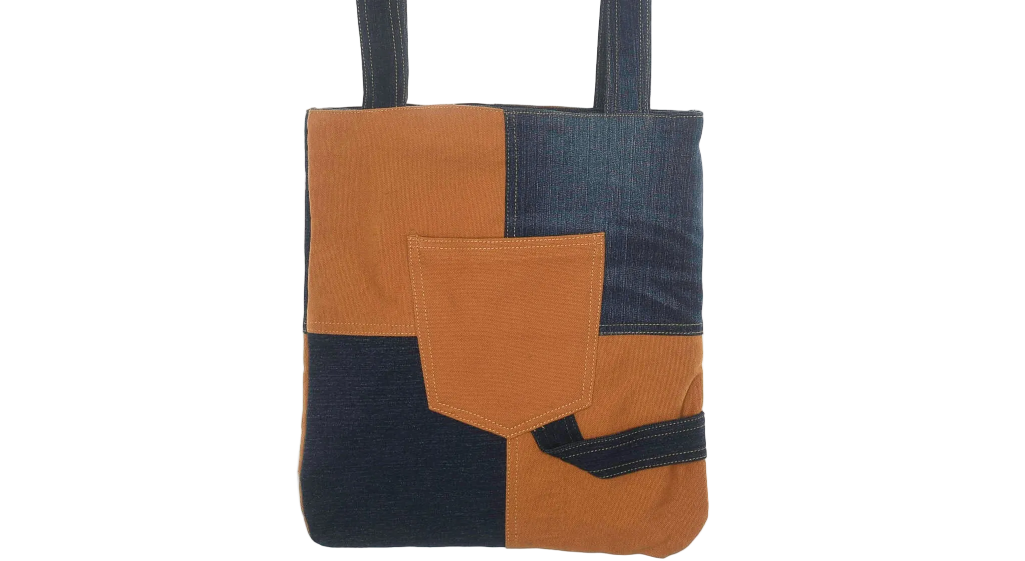 Canvas and Blue Jean Reworked Tote