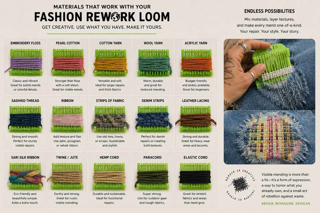 Visible Mending Loom Kit for Clothing Repair | Darning Loom