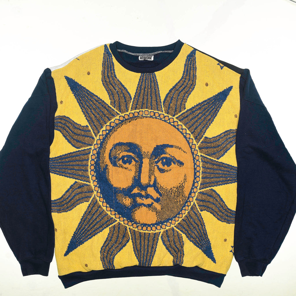 Golden Celestial Sun Tapestry Panel Pullover