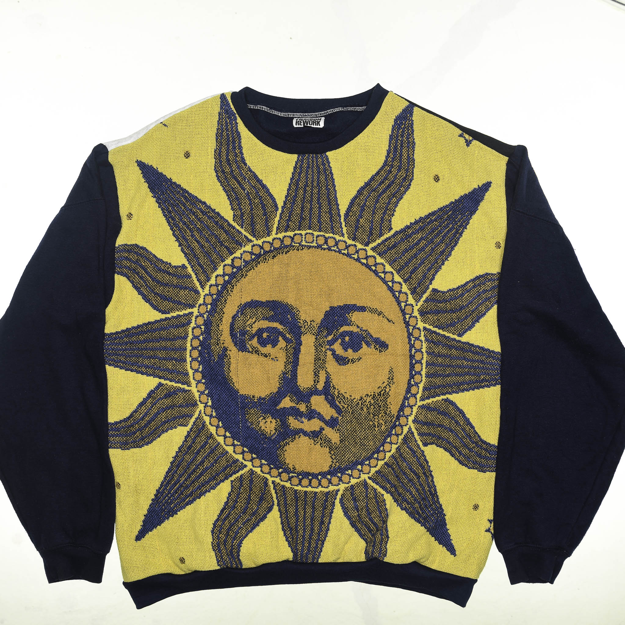 Golden Celestial Sun Tapestry Panel Pullover