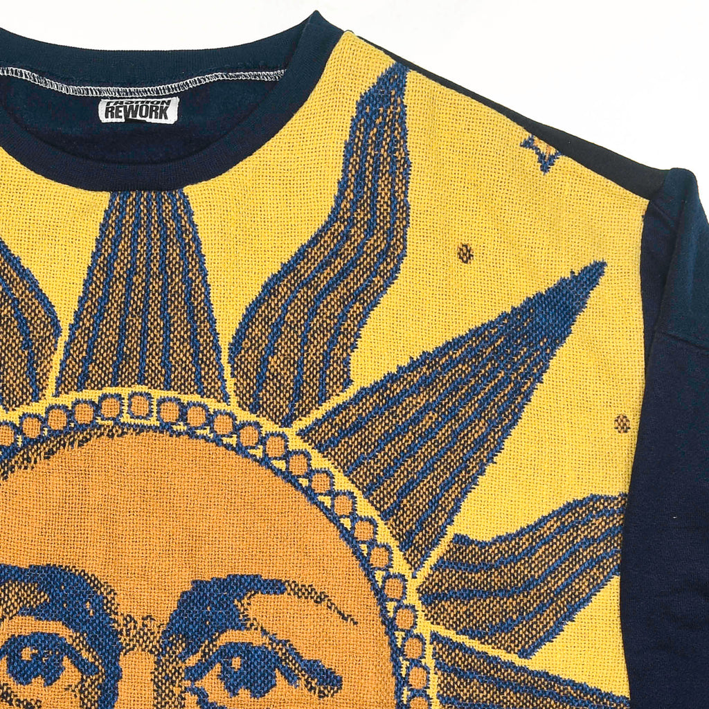 Golden Celestial Sun Tapestry Panel Pullover