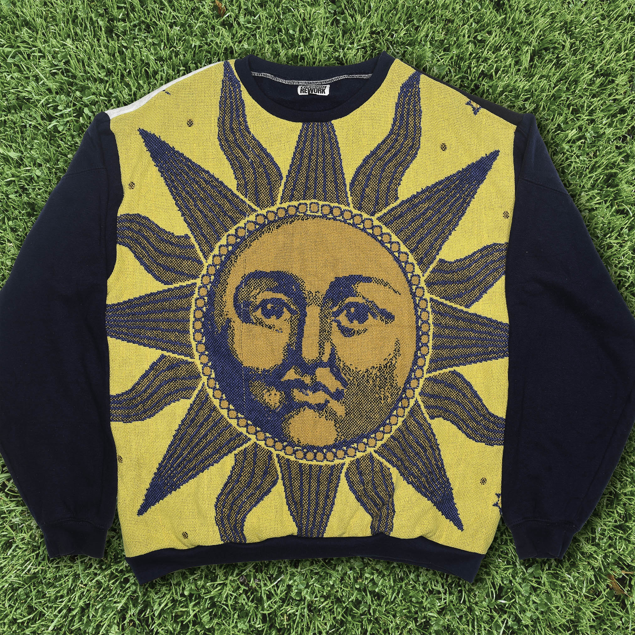 Golden Celestial Sun Tapestry Panel Pullover