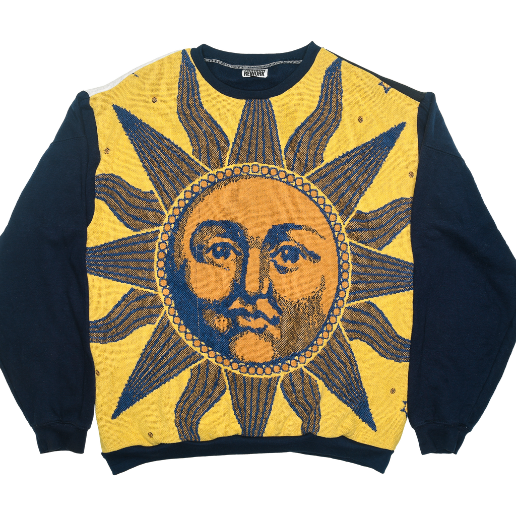 Golden Celestial Sun Full Tapestry Panel Pullover