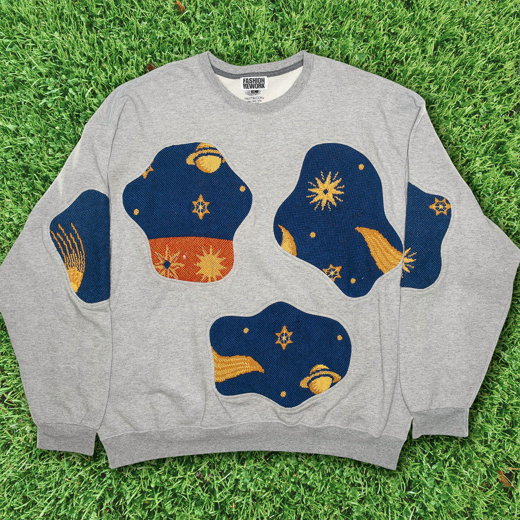 Celestial Solar System Amoeba Tapestry Pullover