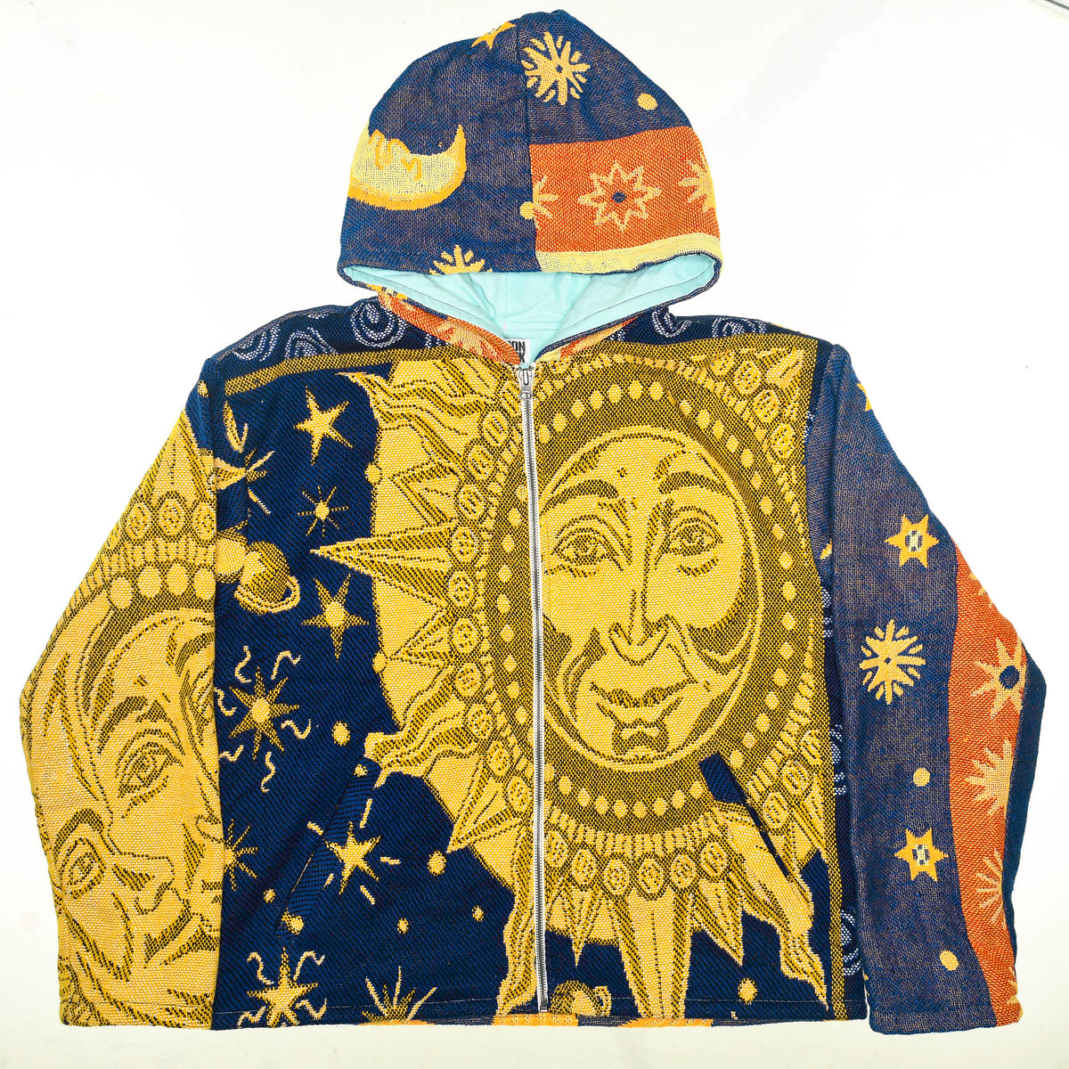 Celestial Sun, Moon, & Stars Double Tapestry Zip Through