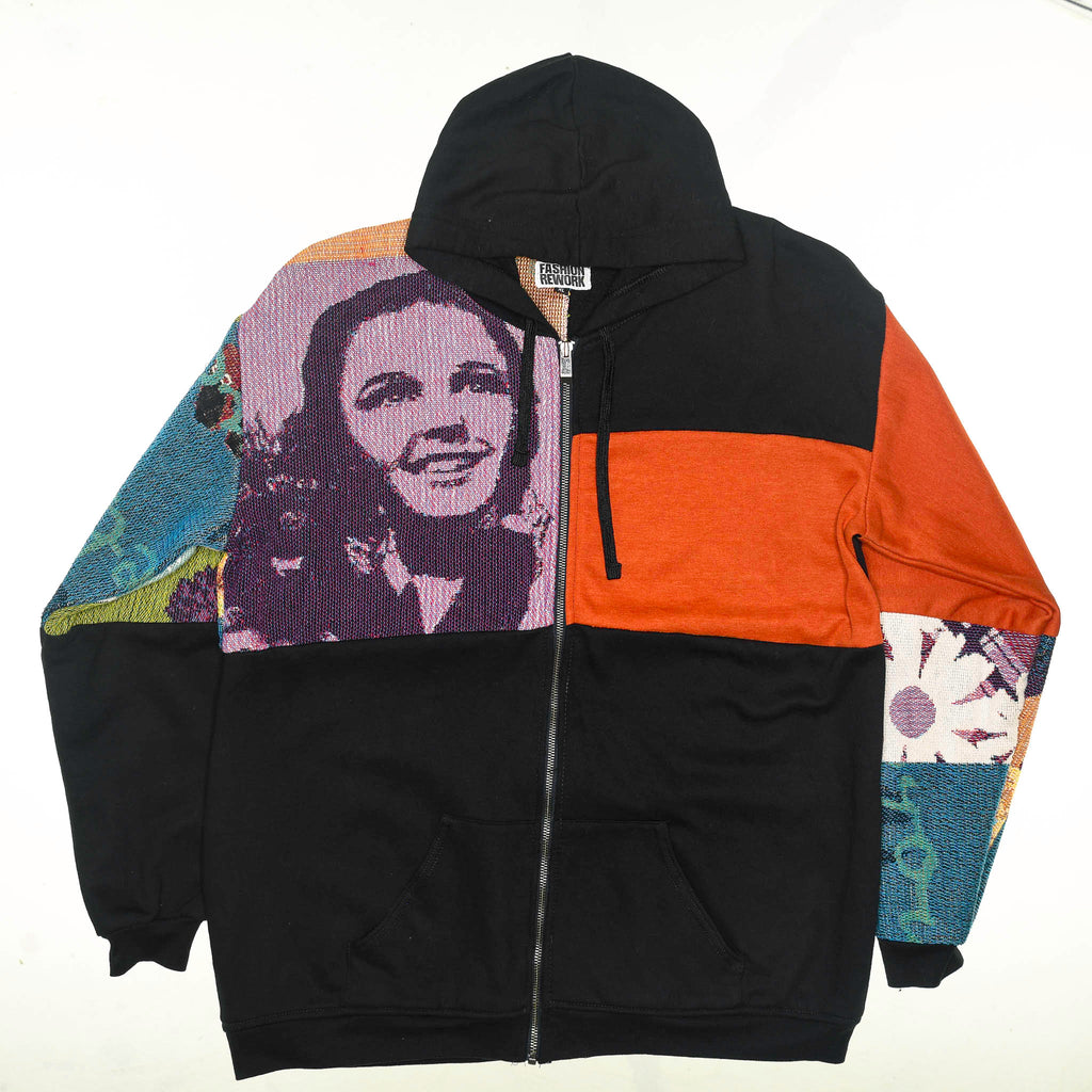 The Wizard of Oz Patchwork Tapestry Zip Up Hoodie