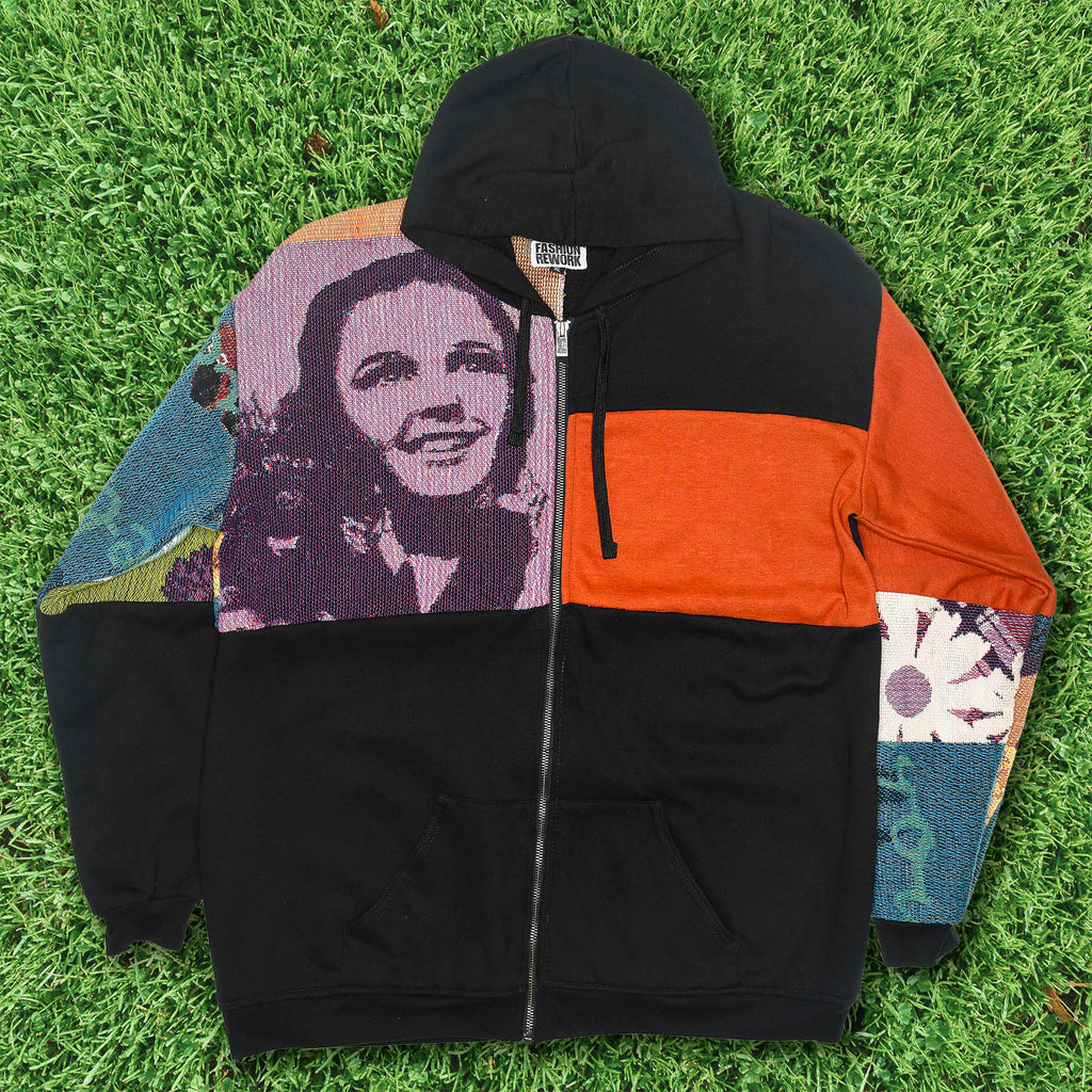 The Wizard of Oz Patchwork Tapestry Zip Up Hoodie