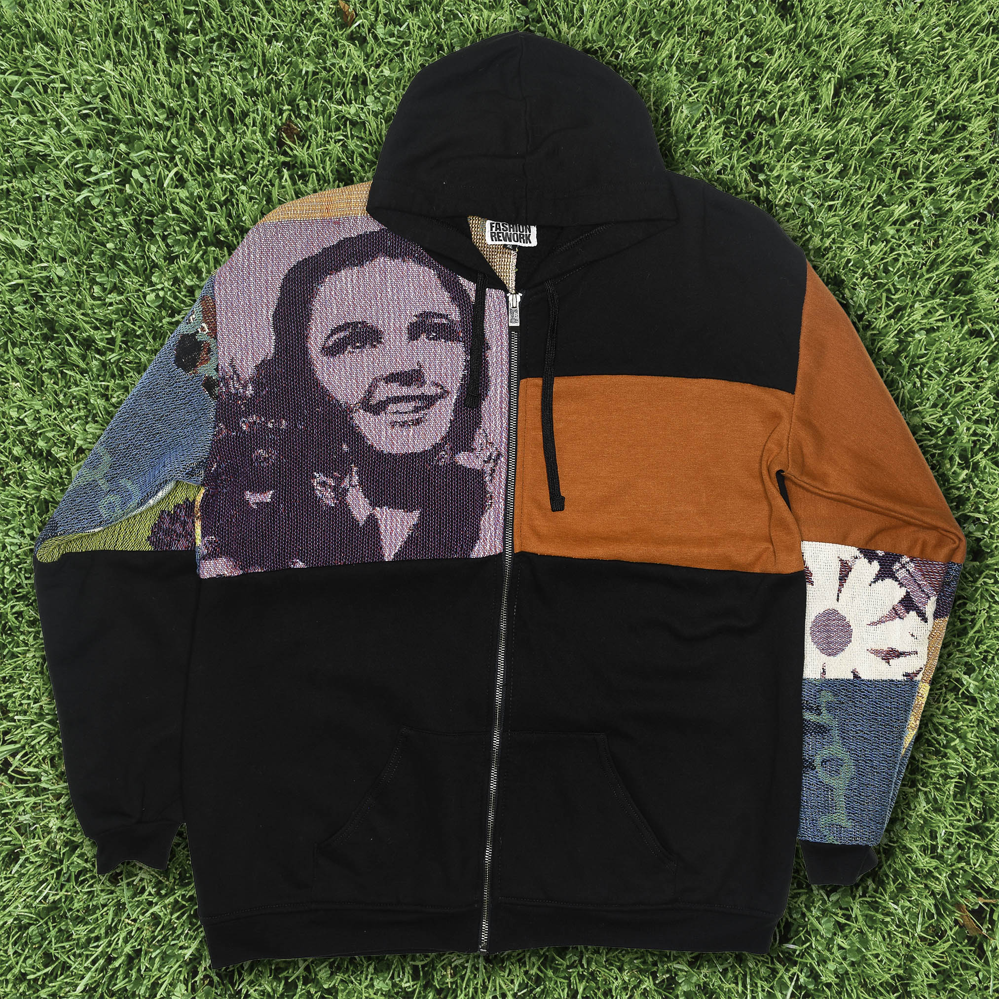 The Wizard of Oz Patchwork Tapestry Zip Up Hoodie