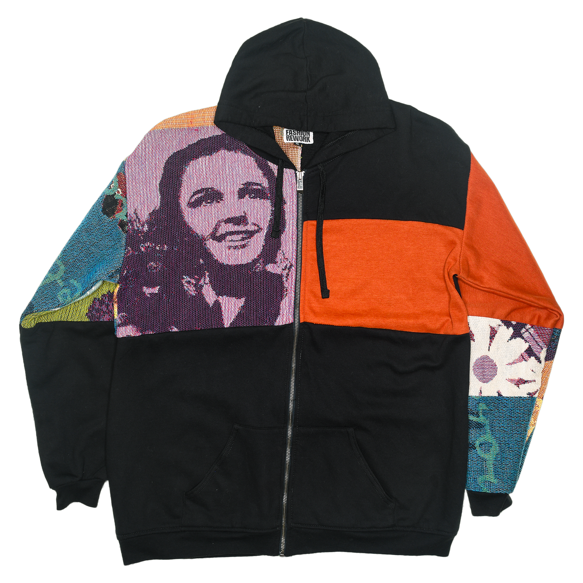 The Wizard of Oz Dorthy Toto Patchwork Tapestry Zip Up Hoodie