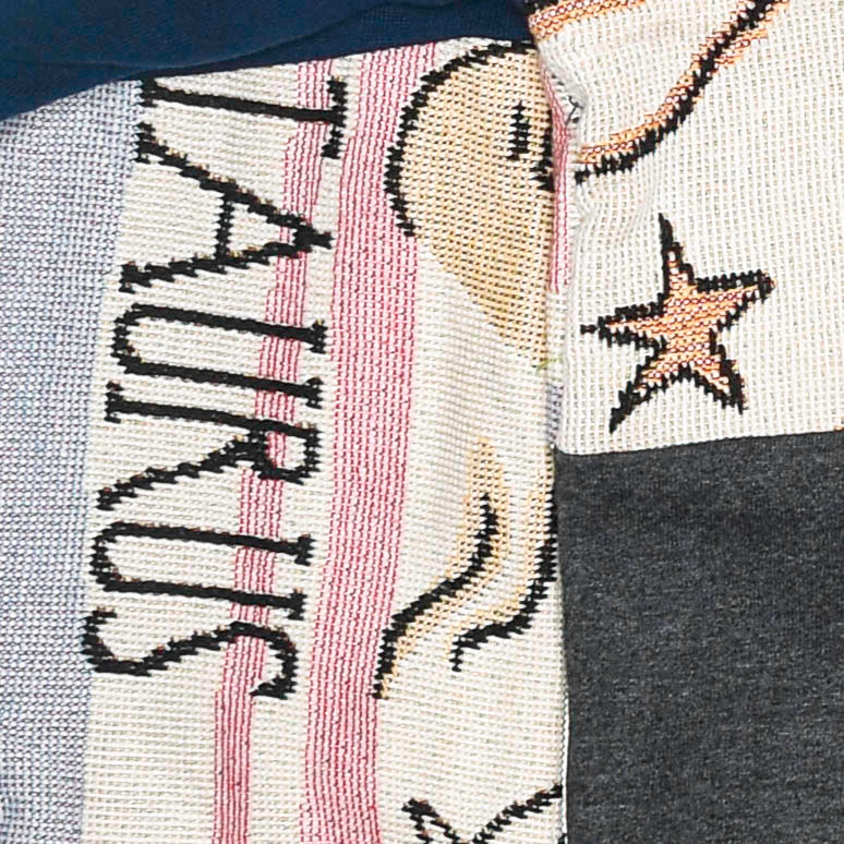 Astrology Patchwork Tapestry Zip Up Hoodie