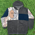 Astrology Patchwork Tapestry Zip Up Hoodie