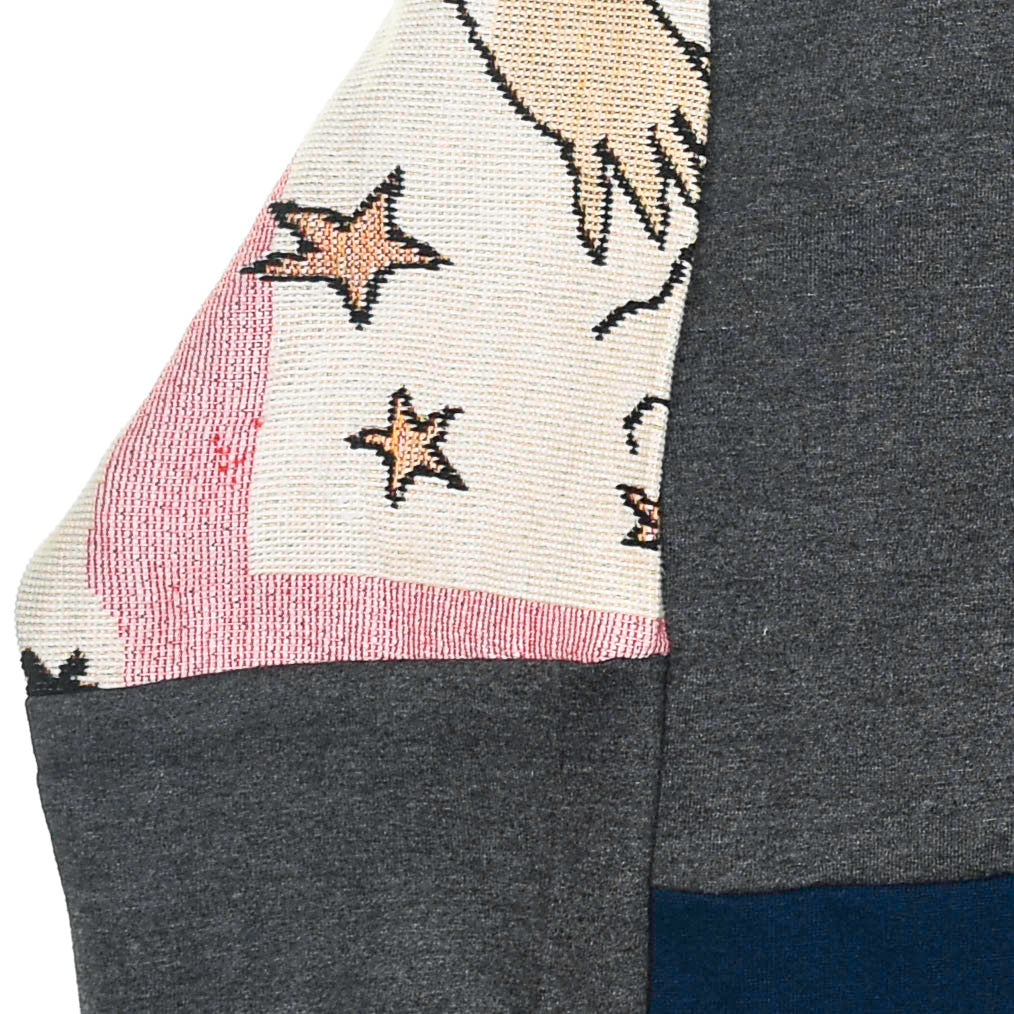 Astrology Patchwork Tapestry Zip Up Hoodie