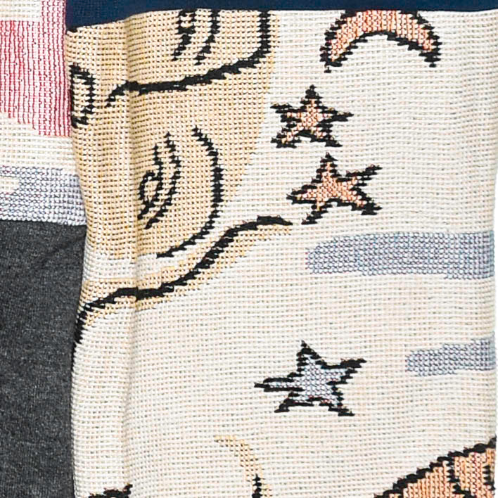Astrology Patchwork Tapestry Zip Up Hoodie