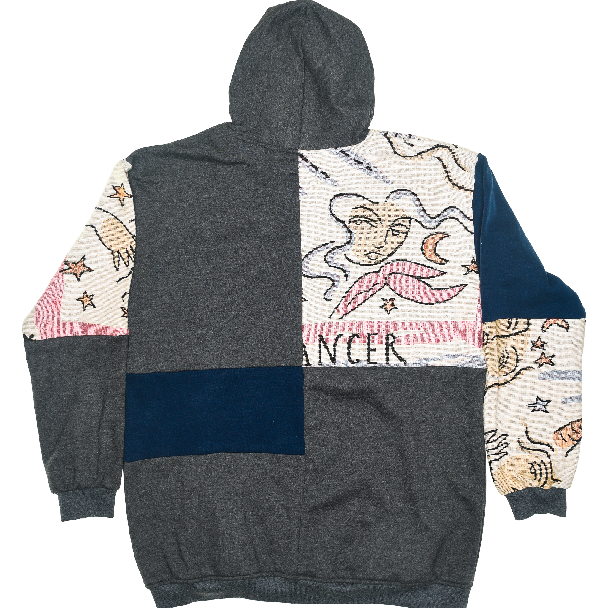Astrology Patchwork Tapestry Zip Up Hoodie