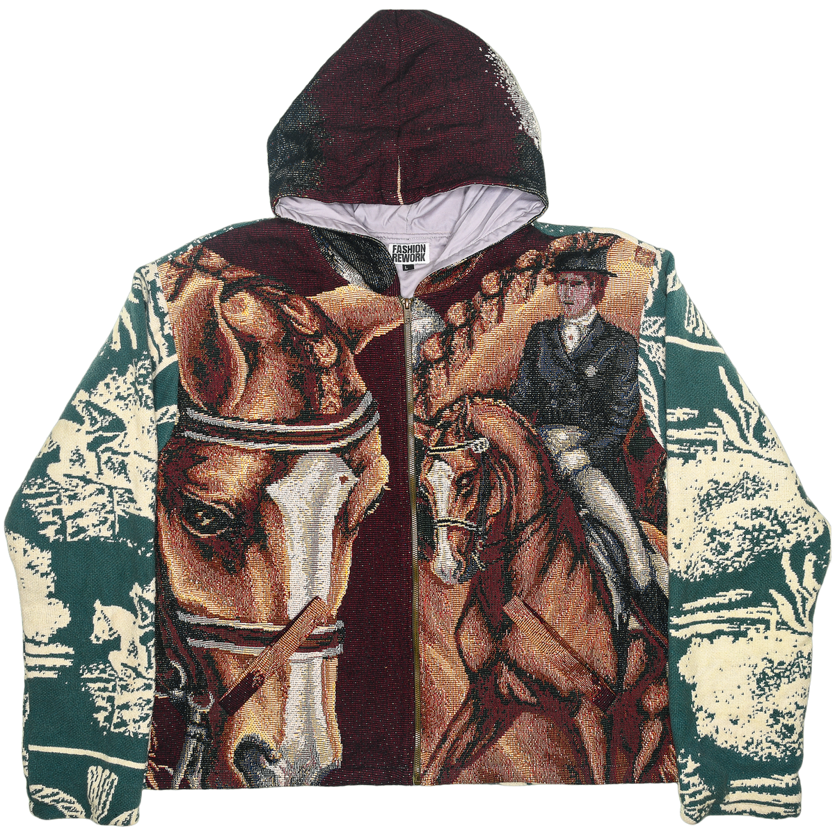 Horse Double Tapestry Zip Through