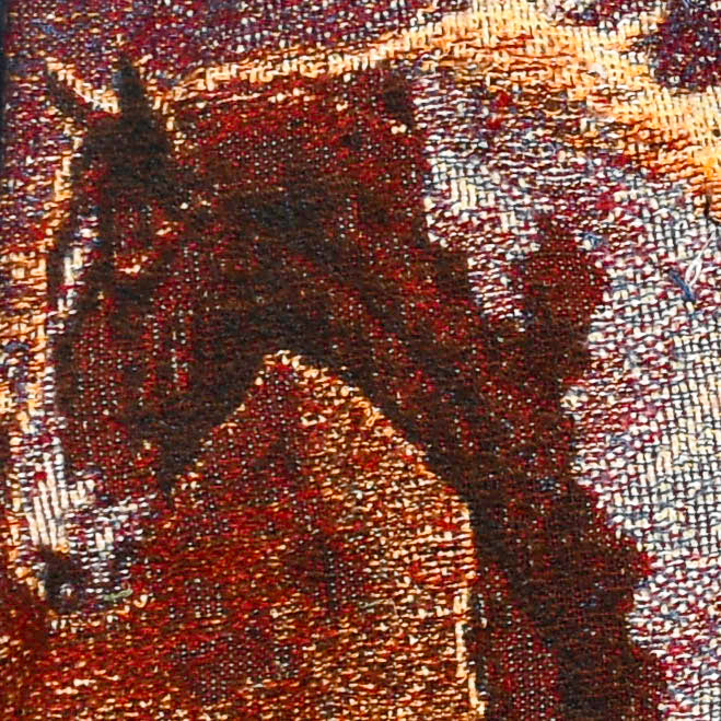 Sunrise Horses Tapestry Patchwork Zip Up