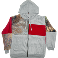 Elephant Patchwork Tapestry Zip Up Hoodie