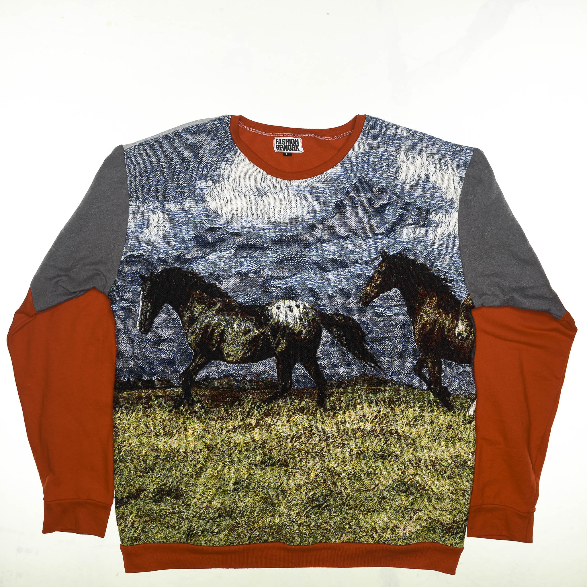 Horse Landscape Tapestry Panel Pullover
