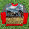 Horse Landscape Tapestry Panel Pullover