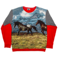 Horses in the Wild Landscape Full Tapestry Panel Pullover