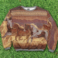 Sunset & Wild Horses Tapestry Panel Pullover