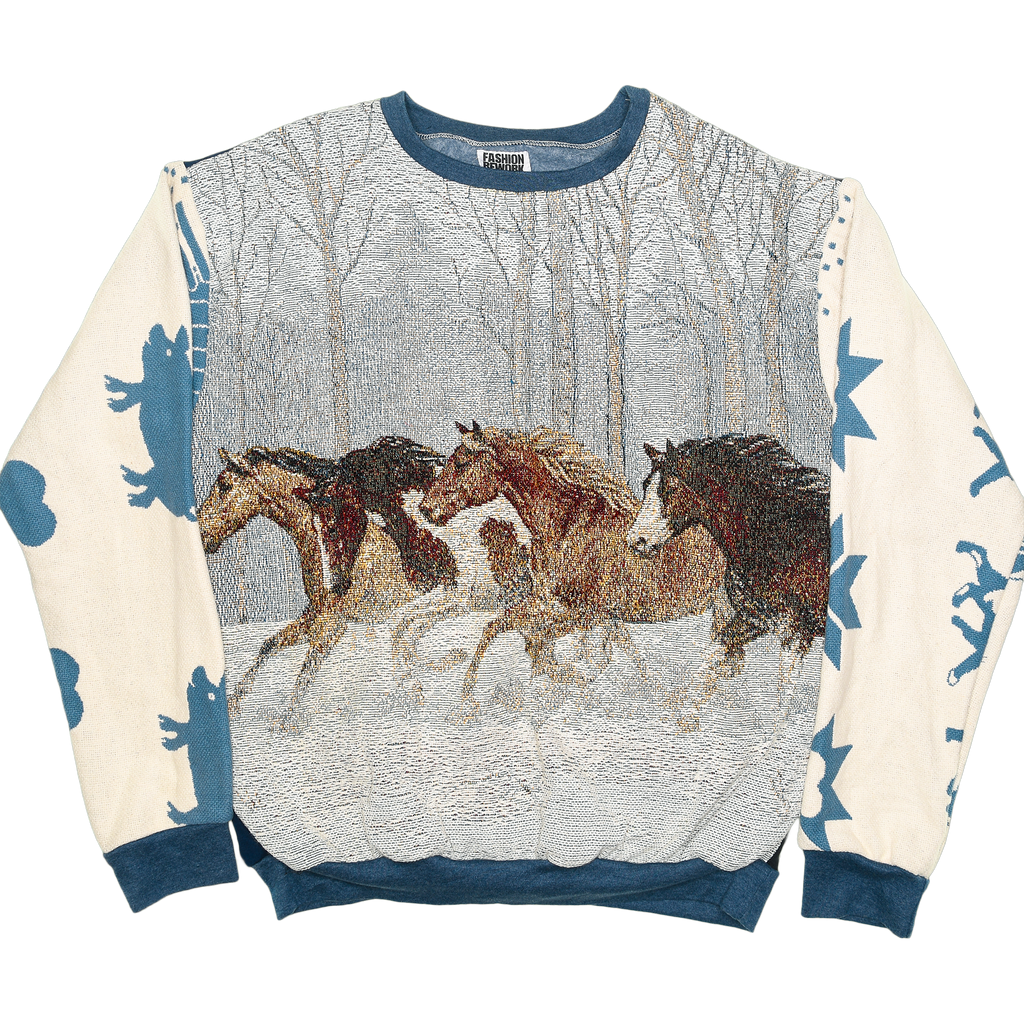 Winter Horses Full Tapestry Panel Pullover