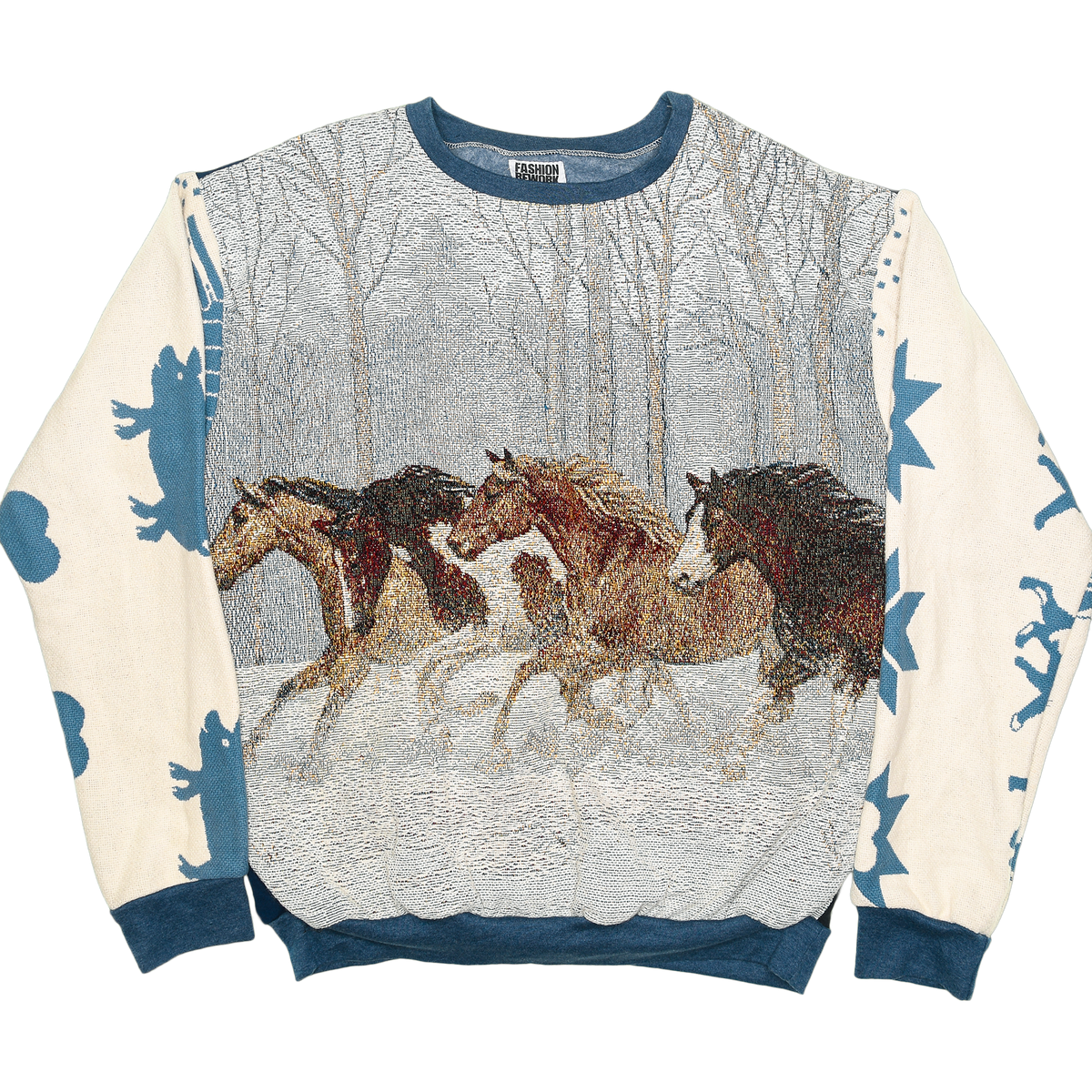 Winter Horses Full Tapestry Panel Pullover