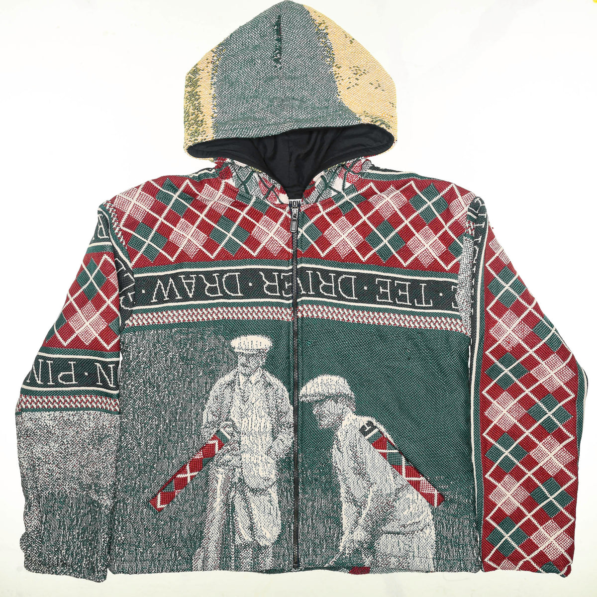 Vintage Golf Argyle Double Tapestry Zip Through