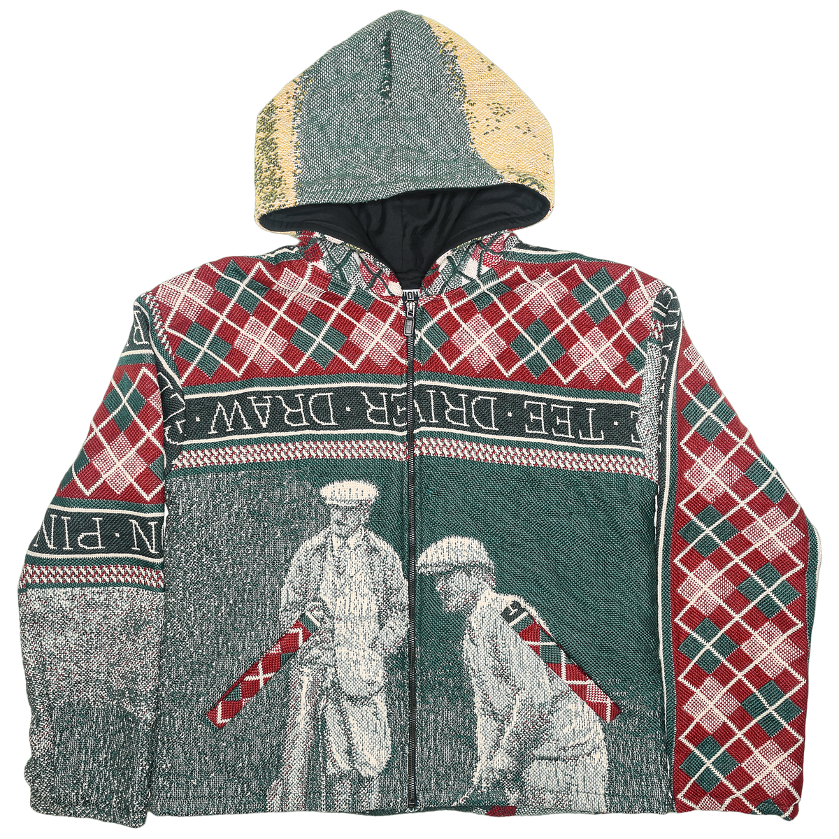 Vintage Golf Argyle Double Tapestry Zip Through