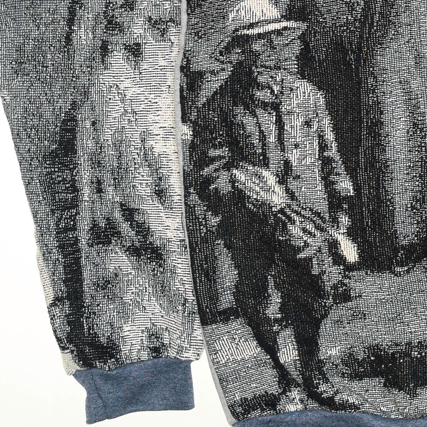 Black & White Victorian Tapestry Panel Pullover