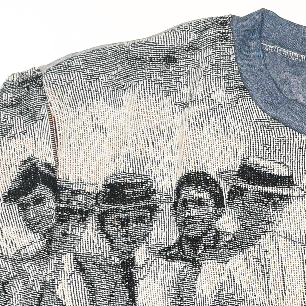 Black & White Victorian Tapestry Panel Pullover