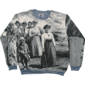 Black & White Victorian Tapestry Panel Pullover