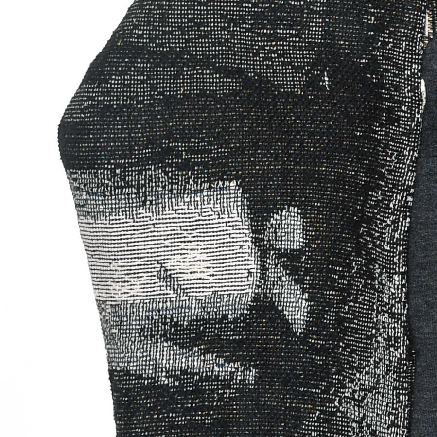 Black & White Victorian Tapestry Panel Pullover