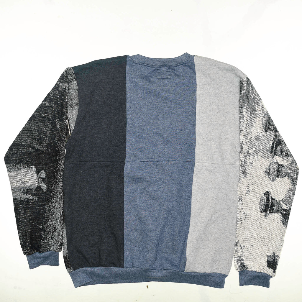 Black & White Victorian Tapestry Panel Pullover