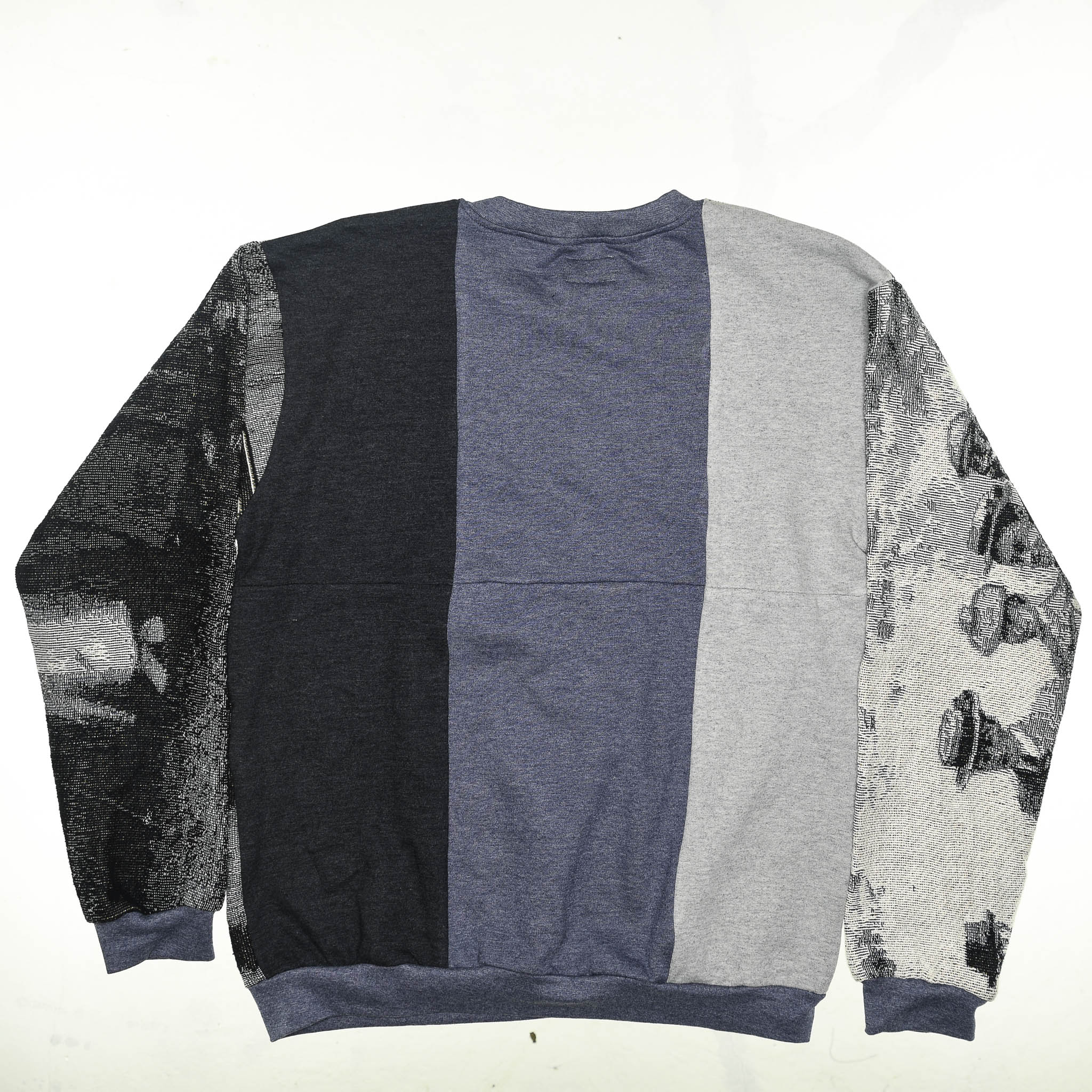 Black & White Victorian Tapestry Panel Pullover