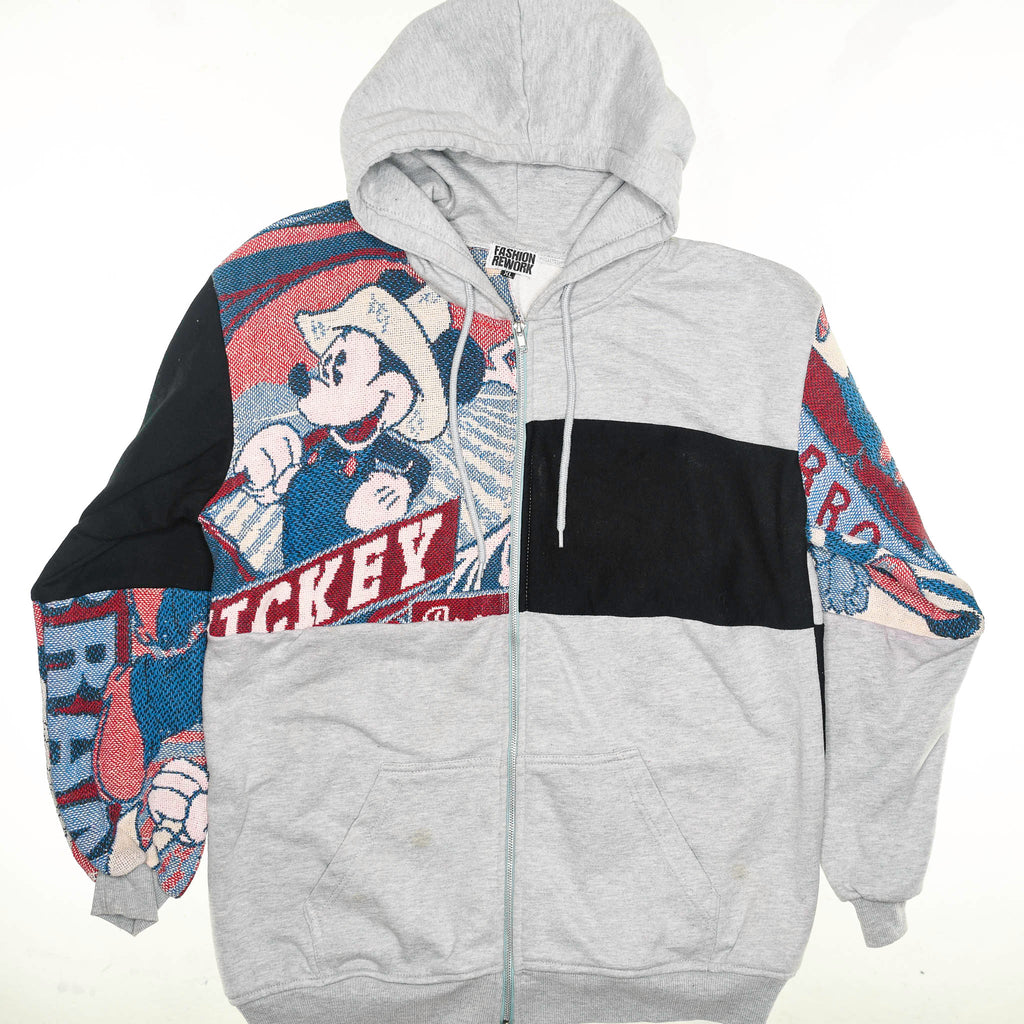 Farmer Mickey Patchwork Tapestry Zip Up