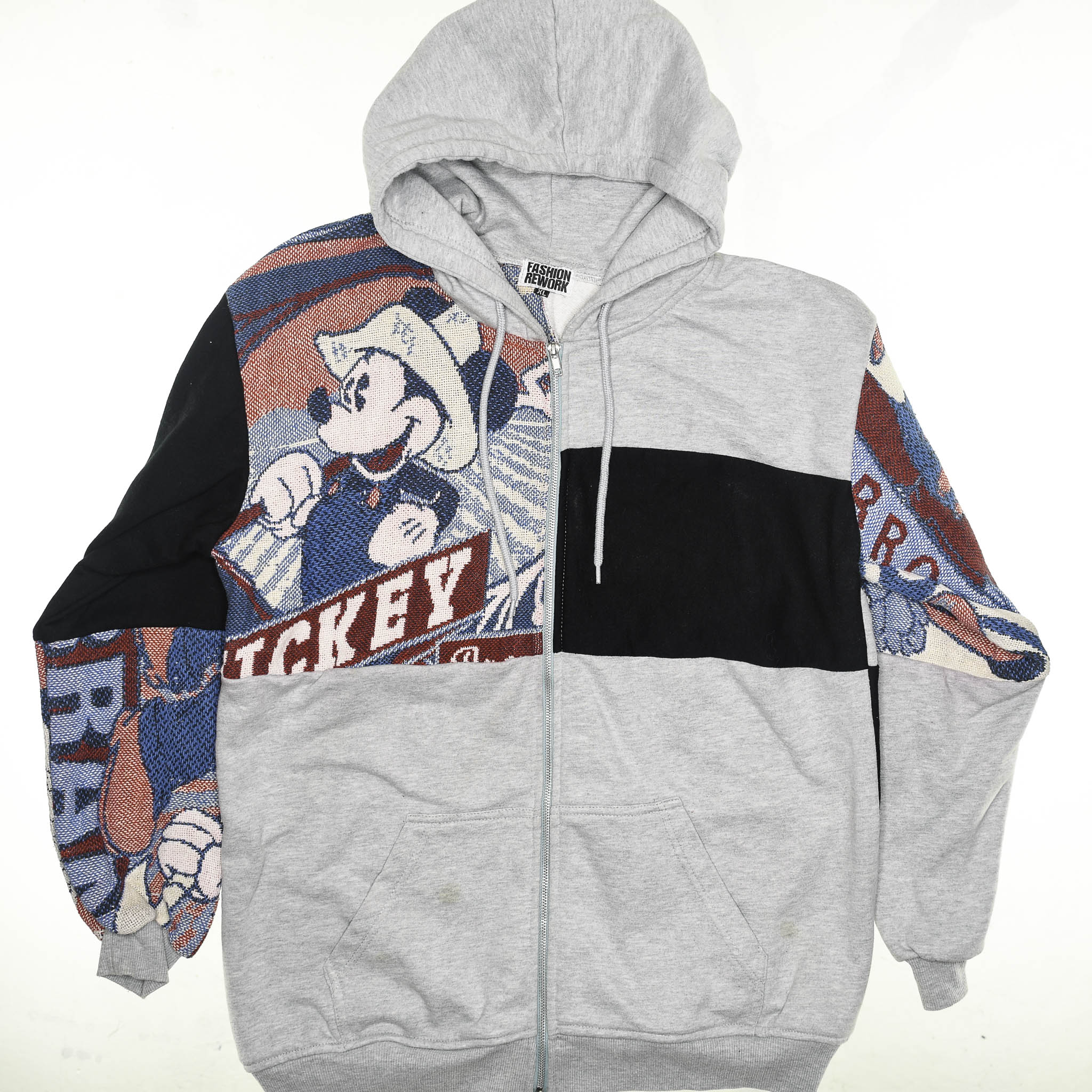 Farmer Mickey Patchwork Tapestry Zip Up