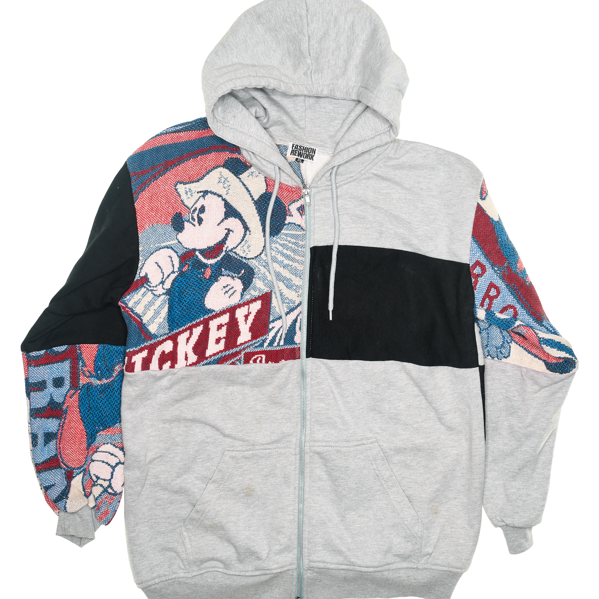 Farmer Mickey Patchwork Tapestry Zip Up