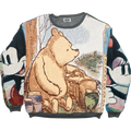 Winnie the Pooh & Mickey Mouse Full Tapestry Panel Pullover