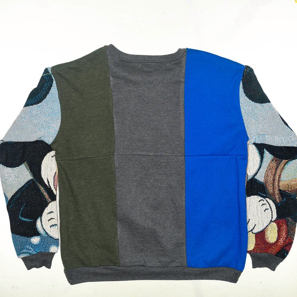 Winnie the Pooh & Mickey Mouse Full Tapestry Panel Pullover