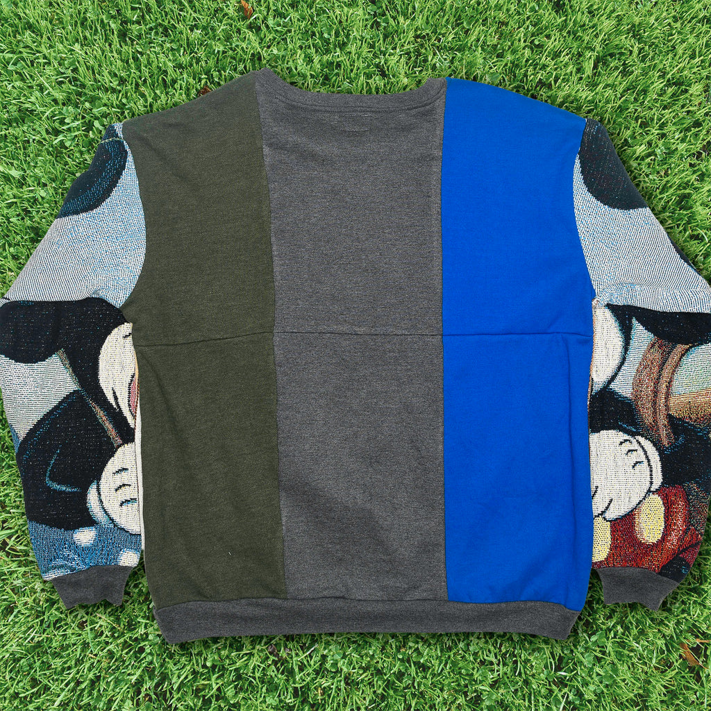 Winnie the Pooh & Mickey Mouse Full Tapestry Panel Pullover