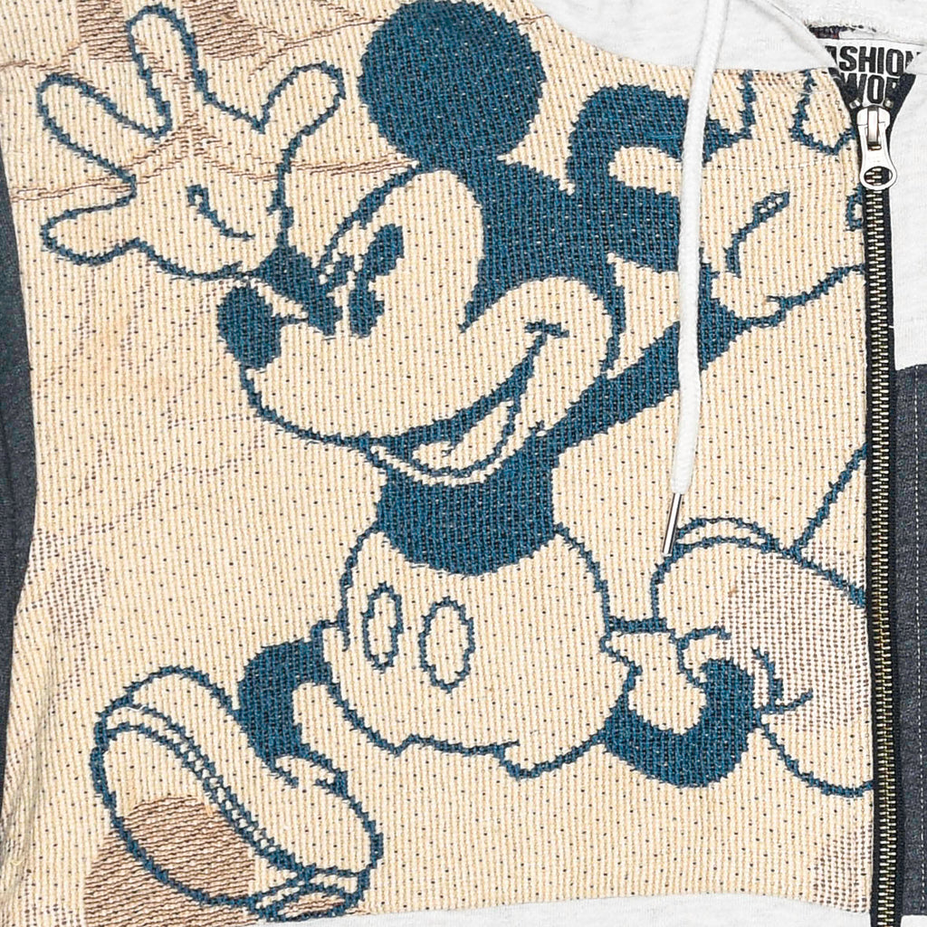 Mickey Mouse Patchwork Tapestry Zip Up Hoodie