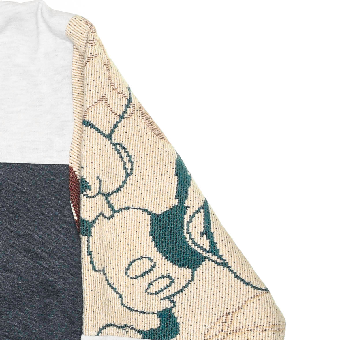 Mickey Mouse Patchwork Tapestry Zip Up Hoodie
