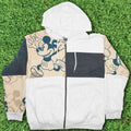 Mickey Mouse Patchwork Tapestry Zip Up Hoodie