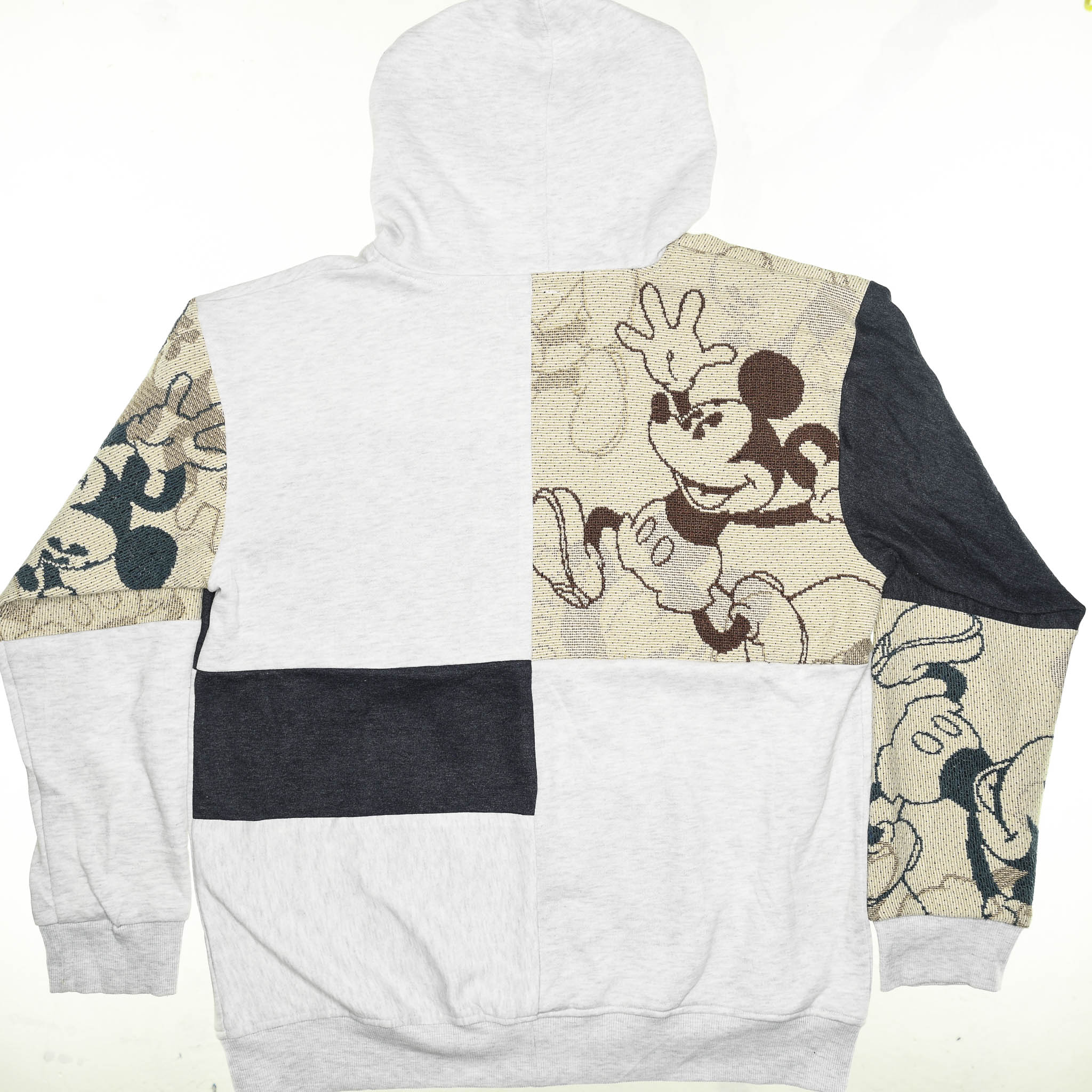 Mickey Mouse Patchwork Tapestry Zip Up Hoodie