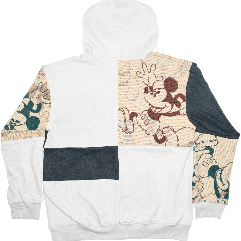 Mickey Mouse Patchwork Tapestry Zip Up Hoodie