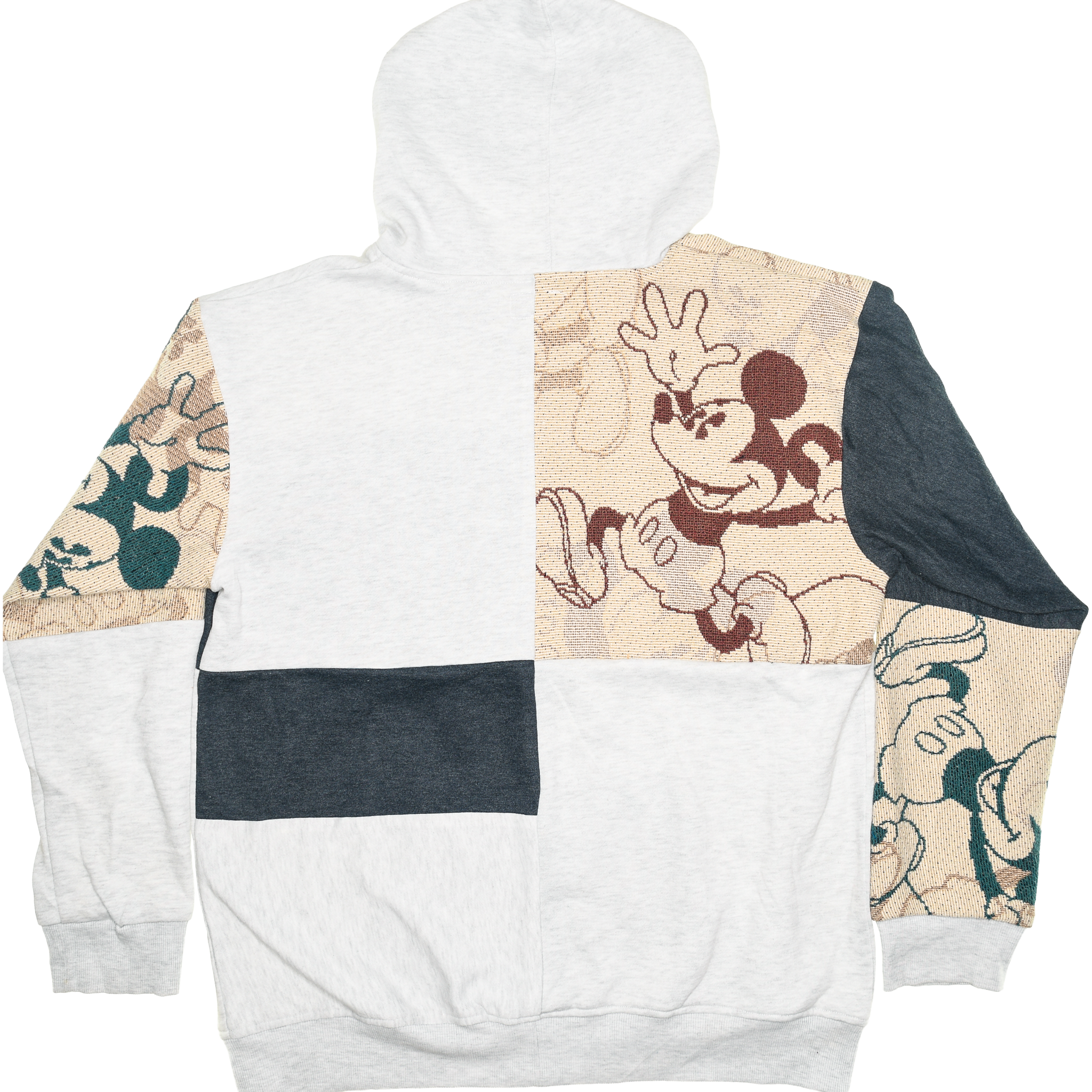 Mickey Mouse Patchwork Tapestry Zip Up Hoodie