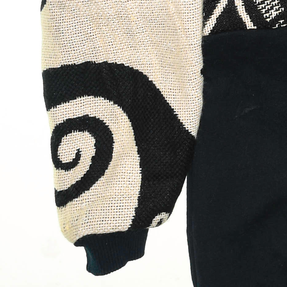 Pumpkin King Tapestry Patch Hoodie — Upcycled Nightmare Before Christmas Jacket