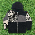 Pumpkin King Tapestry Patch Hoodie — Upcycled Nightmare Before Christmas Jacket