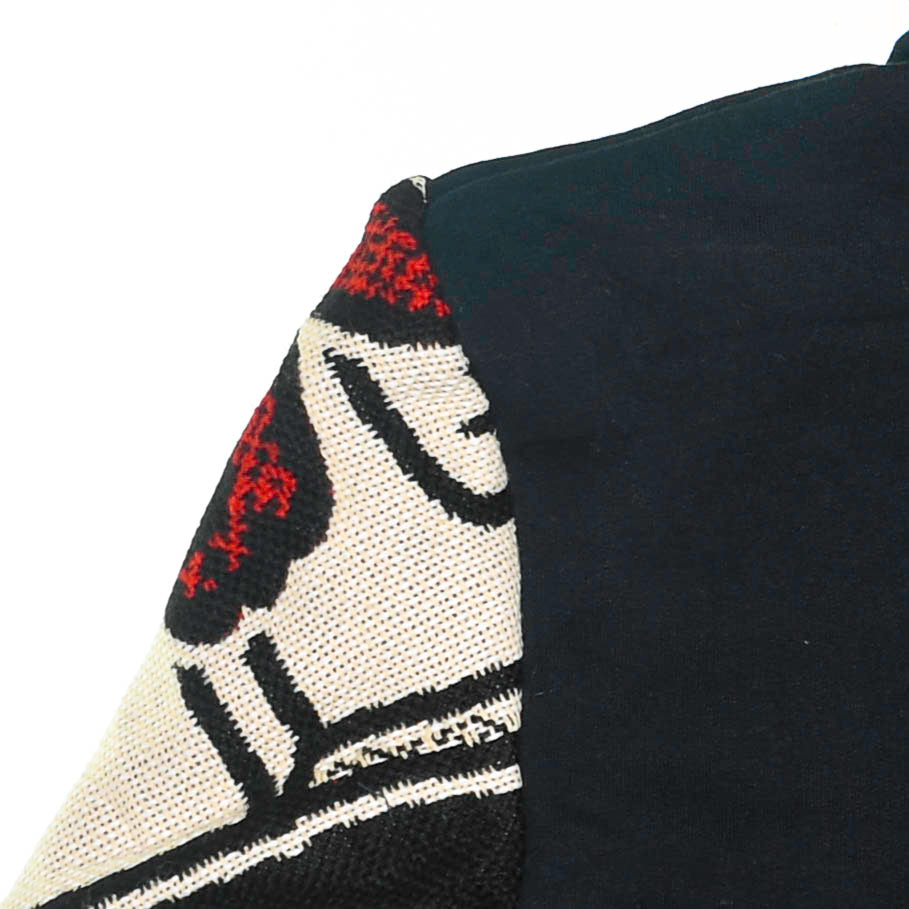 Pumpkin King Tapestry Patch Hoodie — Upcycled Nightmare Before Christmas Jacket